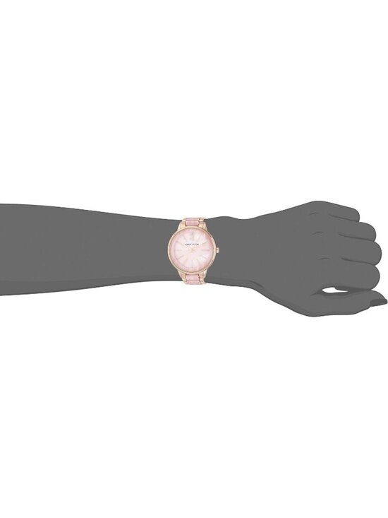 Anne Klein Women\'s Pink And Rose Gold Analog Quartz Resin Bracelet Luxury Watch main image 4